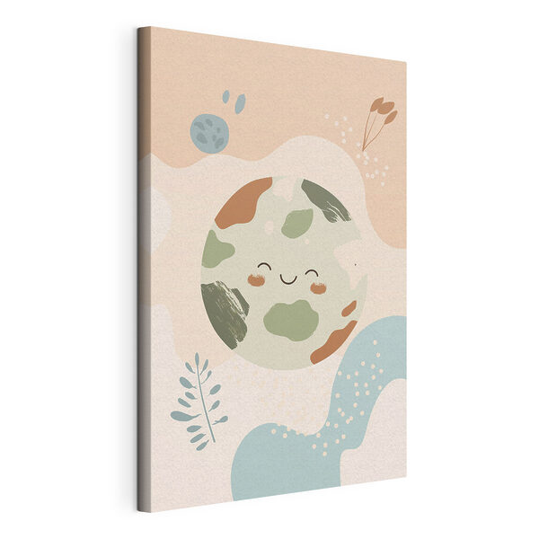 Cartoon van een planeet Canvas Schilderijen Cartoon van een planeet