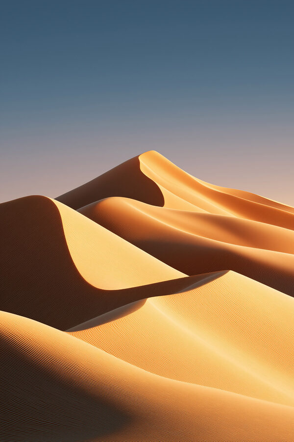 Sand dunes in the desert