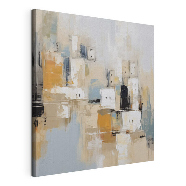 Canvas Schilderijen Canvas Schilderijen Schilderij van een stad (Artikelnummer: s47242)