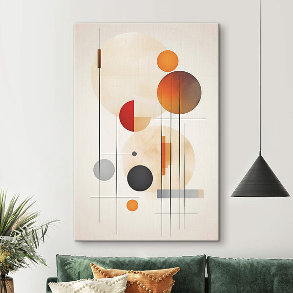 Canvas Schilderijen Canvas Schilderijen Abstracte vormen en warme kleuren gaan in elkaar over (Artikelnummer: s46976)