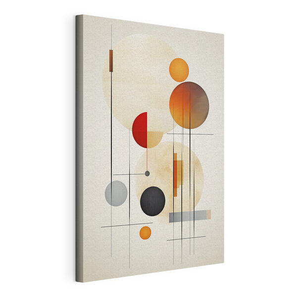 Canvas Schilderijen Canvas Schilderijen Abstracte vormen en warme kleuren gaan in elkaar over (Artikelnummer: s46976)