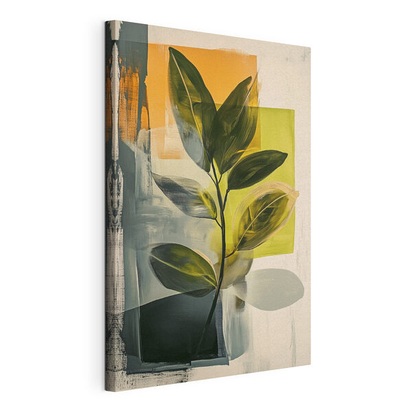 Canvas Schilderijen Schilderij van een groene plant