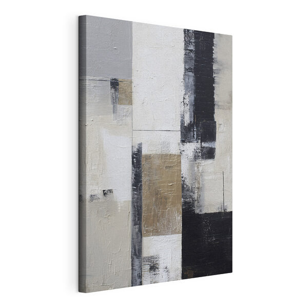 Canvas Schilderijen Canvas Schilderijen Schilderij van een wit en zwart rechthoekig voorwerp (Artikelnummer: s47133)
