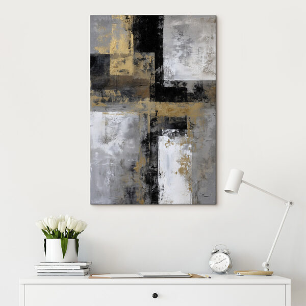 Canvas Schilderijen Canvas Schilderijen Een abstract samenspel van donker en licht (Artikelnummer: s47139)