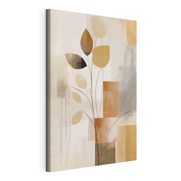 Canvas Schilderijen Canvas Schilderijen Schilderij van een plant met bladeren (Artikelnummer: s47484)
