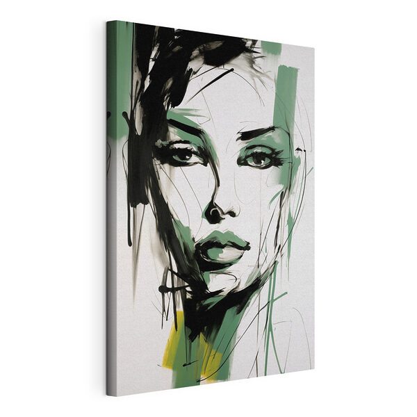 Canvas Schilderijen Canvas Schilderijen Schilderij van het gezicht van een vrouw (Artikelnummer: s47499)