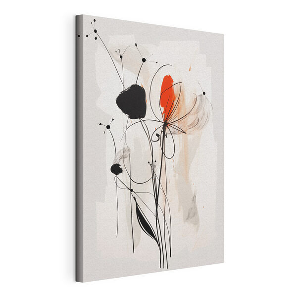 Canvas Schilderijen Schilderij van bloemen en lijnen (Artikelnummer: s47501) Canvas Schilderijen Canvas Schilderijen Schilderij van bloemen en lijnen (Artikelnummer: s47501)