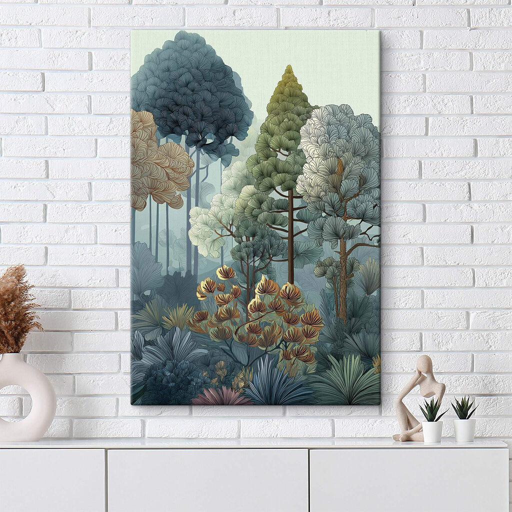 Painting of trees and plants