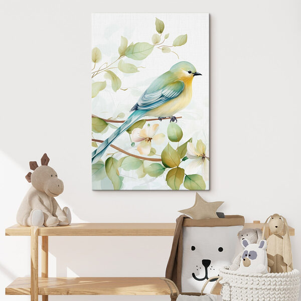 Canvas Schilderijen Canvas Schilderijen Vogel op een tak (Artikelnummer: s46891)