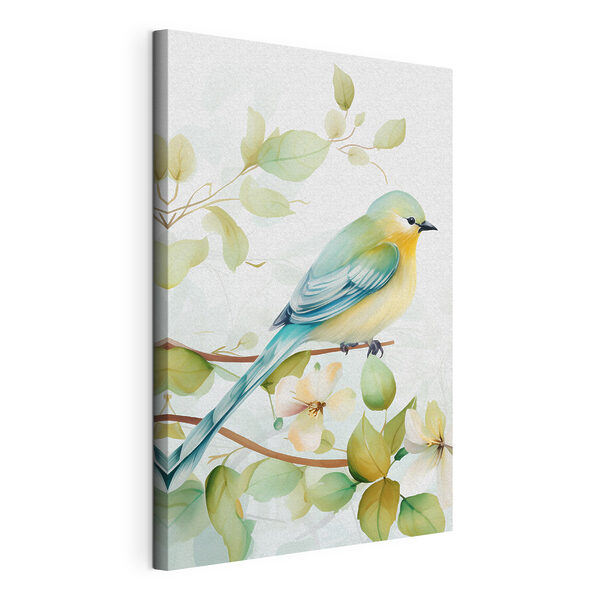 Canvas Schilderijen Canvas Schilderijen Vogel op een tak (Artikelnummer: s46891)