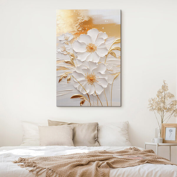 Canvas Schilderijen Canvas Schilderijen Verfijnde bloemen in zachte tinten (Artikelnummer: s47415)