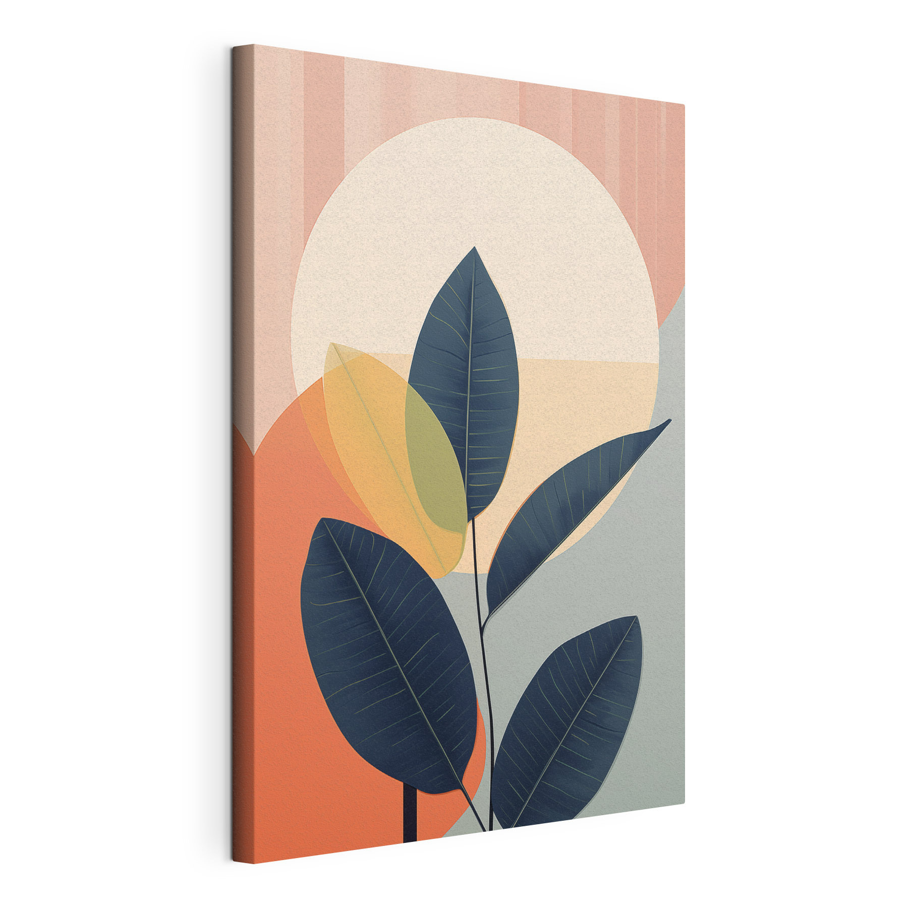 Plant with leaves and a circle
