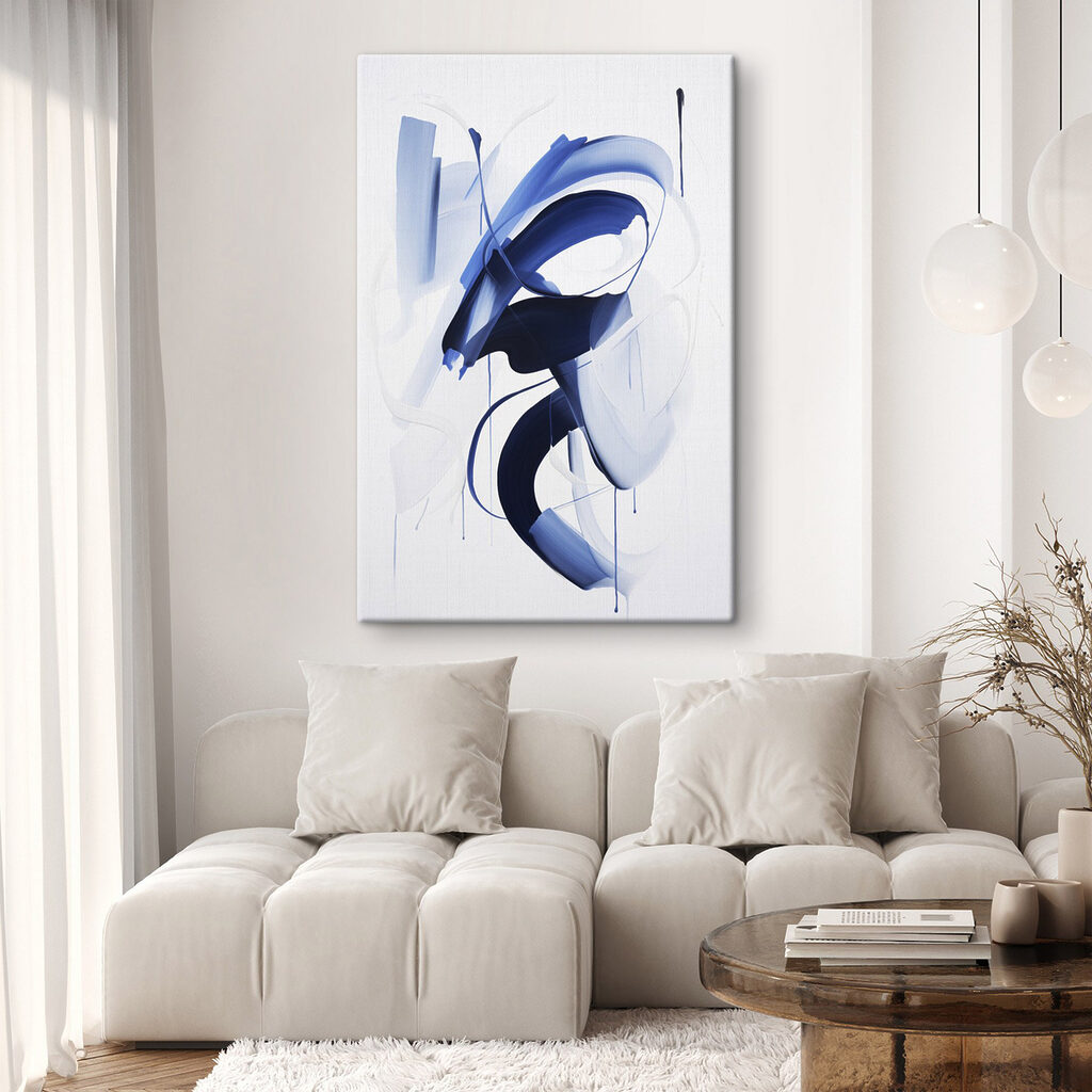 Blue and white paint