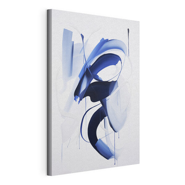 Canvas Schilderijen Canvas Schilderijen Blauwe en witte verf (Artikelnummer: s47428)