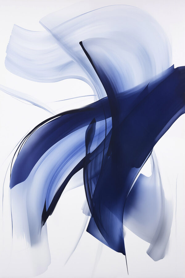 Blue and white swirls