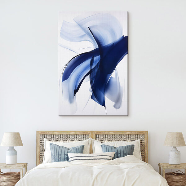 Blue and white swirls
