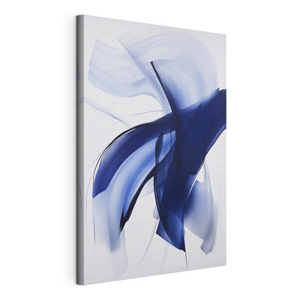 Canvas Schilderijen Canvas Schilderijen Blauwe en witte krullen (Artikelnummer: s47429)