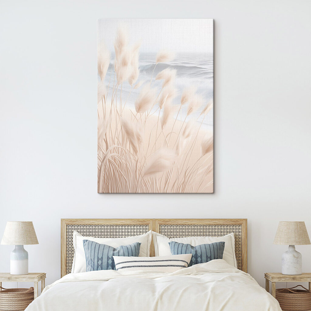 Gentle waves kiss the sandy shore