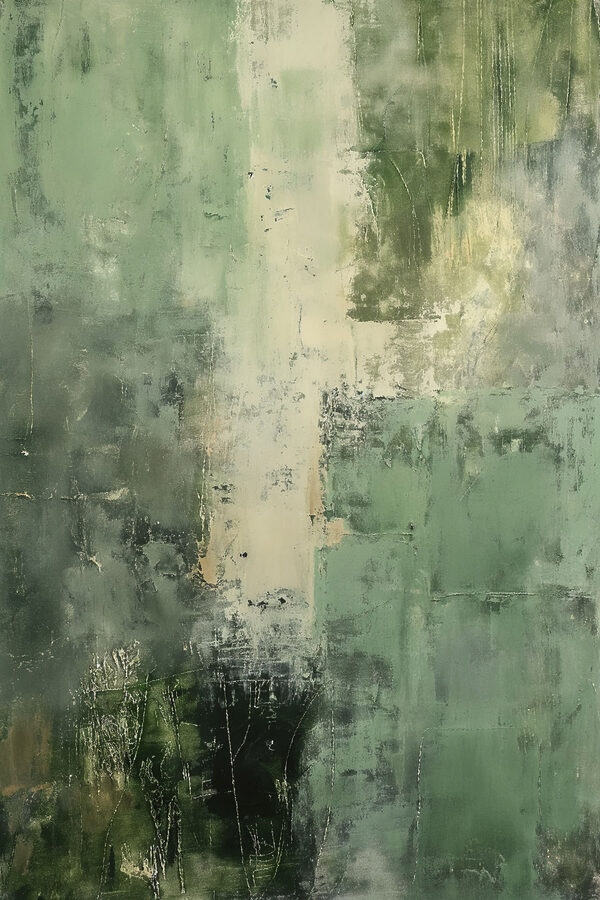 Green and white painting
