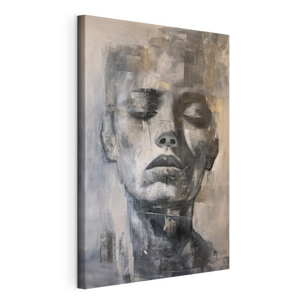 Canvas Schilderijen Canvas Schilderijen Schilderij van het gezicht van een vrouw (Artikelnummer: s47482)