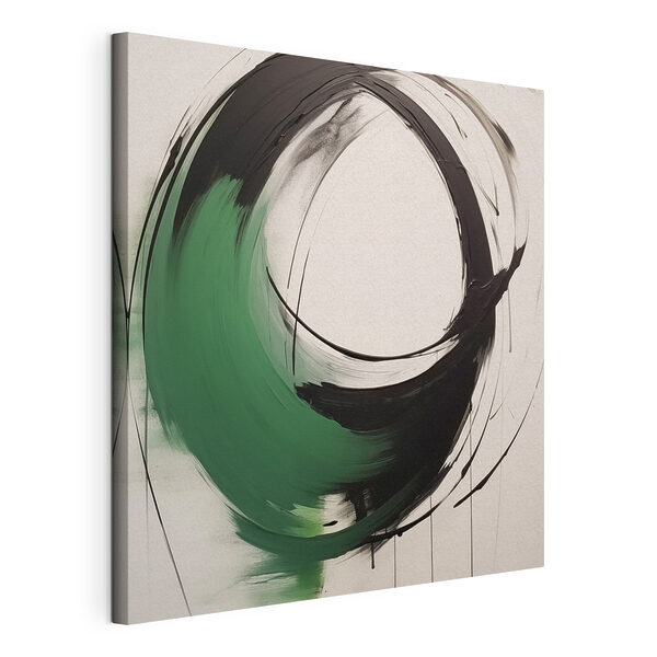Canvas Schilderijen Zwarte en groene cirkel (Artikelnummer: s47376) Canvas Schilderijen Canvas Schilderijen Zwarte en groene cirkel (Artikelnummer: s47376)