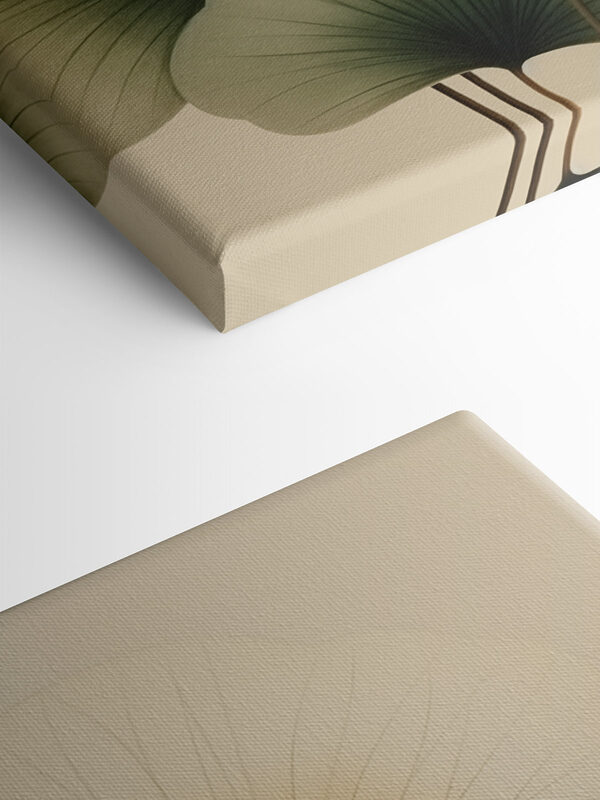 Delicate leaves, soft earth tones