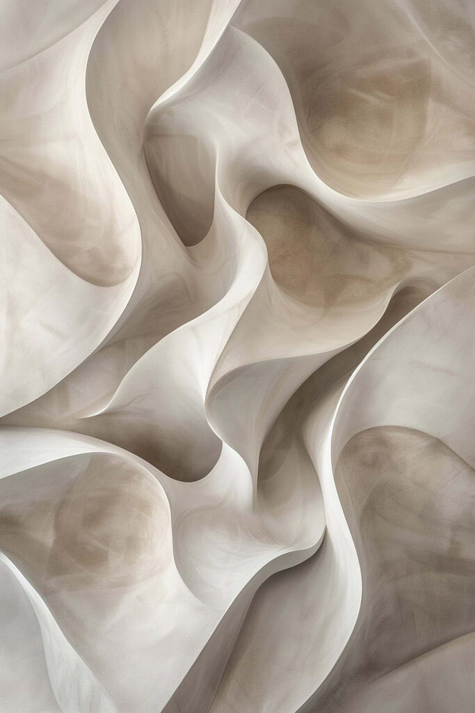 White and brown wavy surface