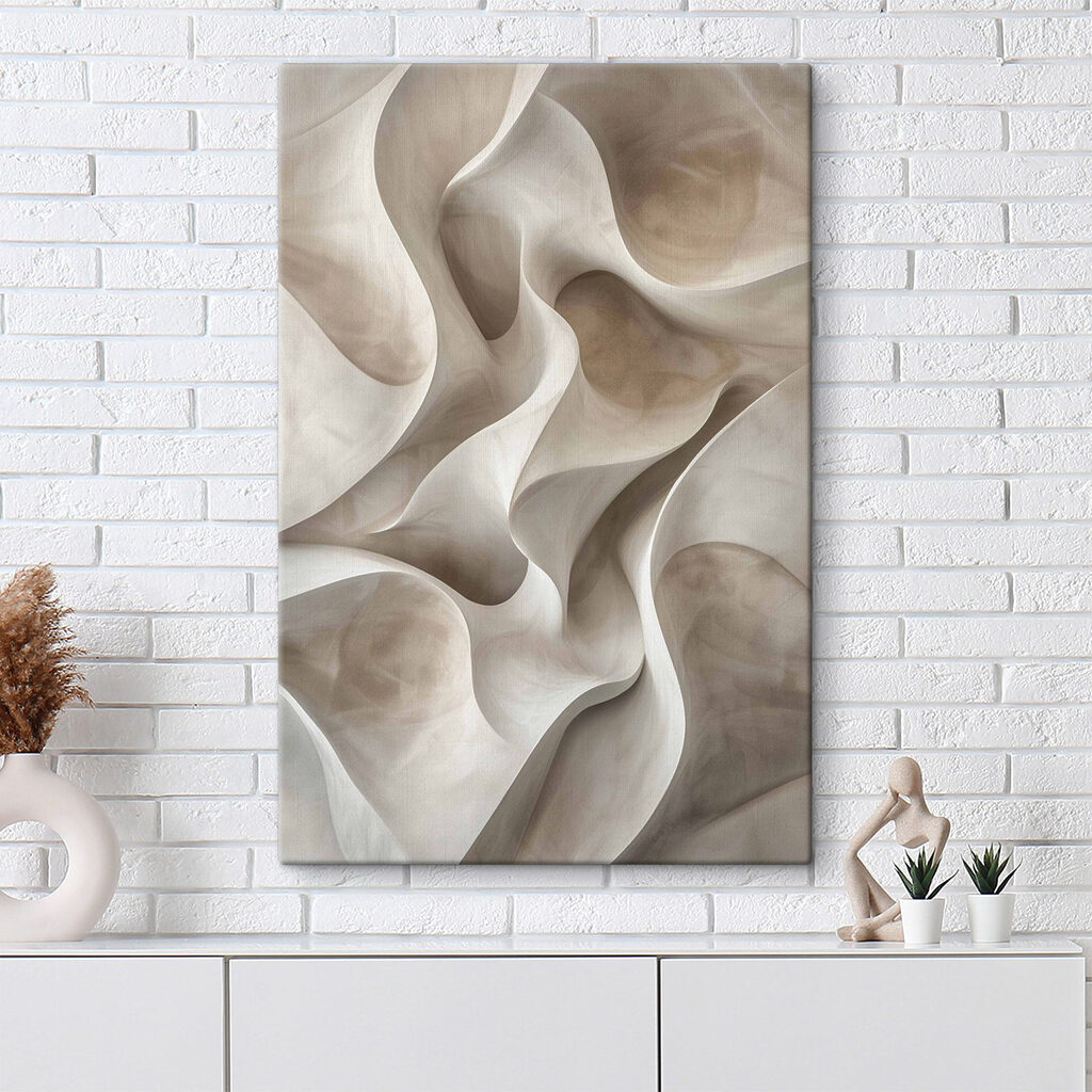 White and brown wavy surface