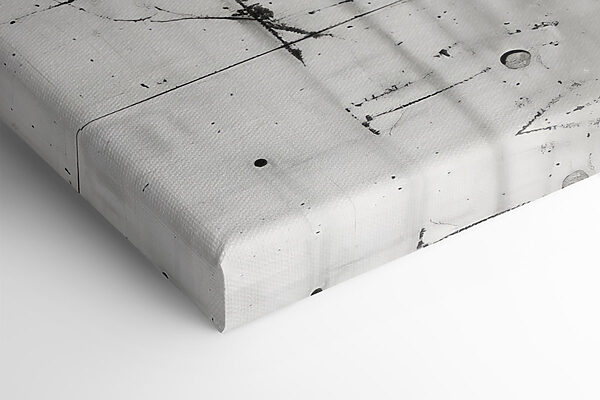 Black and white wall with rust stains