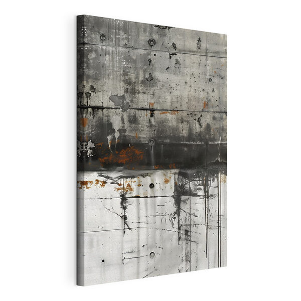 Canvas Schilderijen Zwart-witte muur met roestvlekken (Artikelnummer: s47633) Canvas Schilderijen Canvas Schilderijen Zwart-witte muur met roestvlekken (Artikelnummer: s47633)