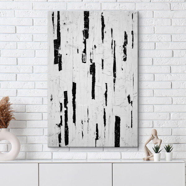Canvas Schilderijen Canvas Schilderijen Abstracte monochrome textuur in beweging (Artikelnummer: s46956)