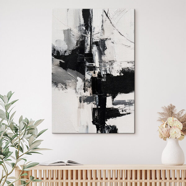Canvas Schilderijen Canvas Schilderijen Zwart-wit schilderij (Artikelnummer: s47091)