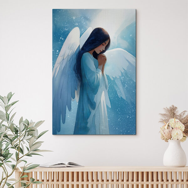 Canvas Schilderijen Schilderij van een vrouw met vleugels