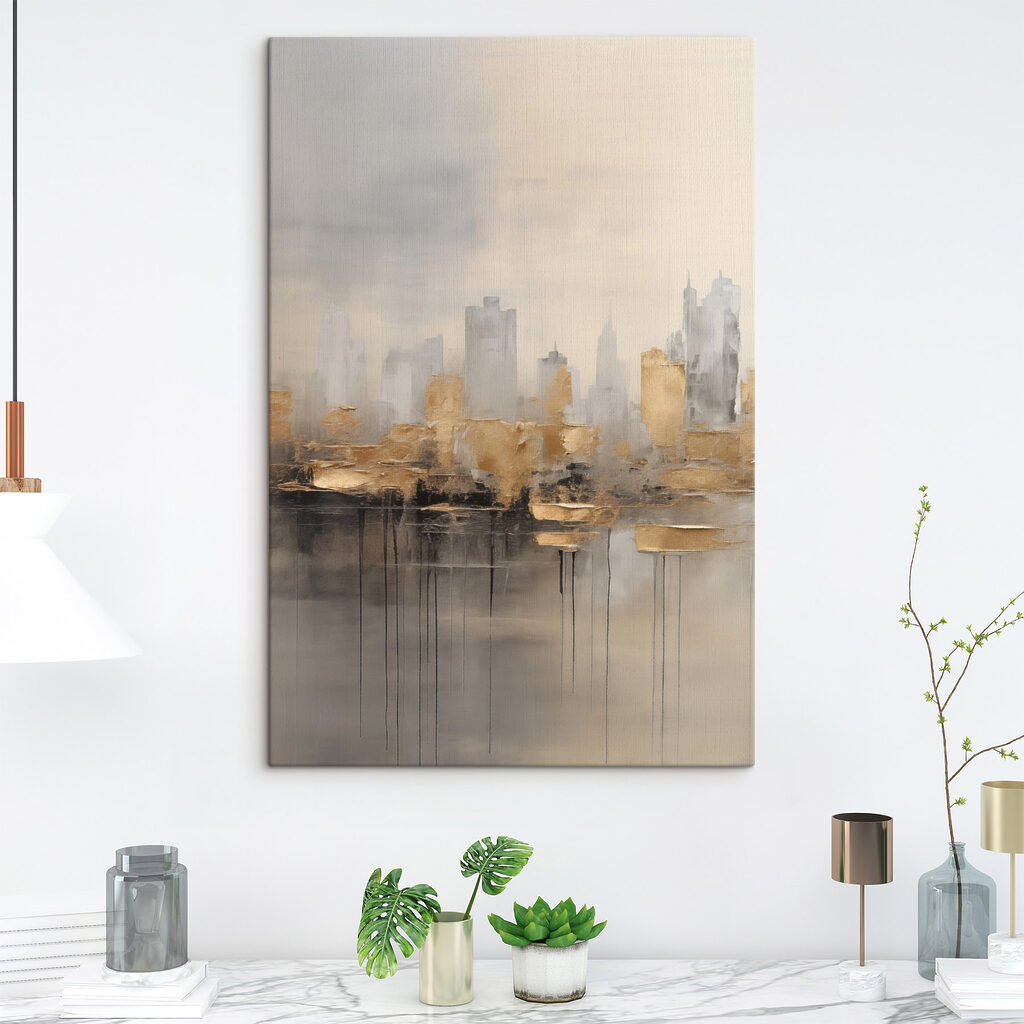 Painting of a city Painting of a city