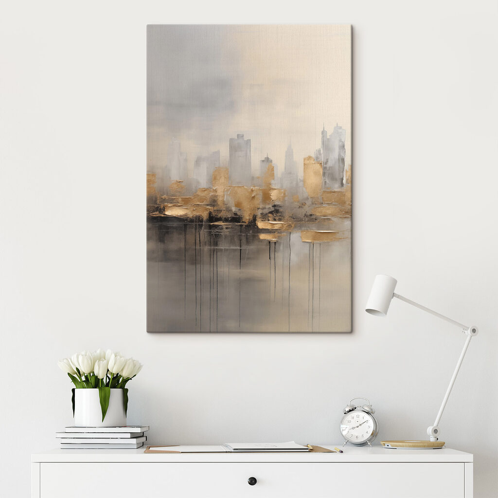 Painting of a city Painting of a city