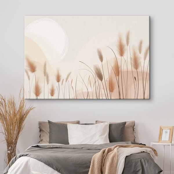 Canvas Schilderijen Canvas Schilderijen Een zacht briesje waait door het zachte gras (Artikelnummer: s47701)