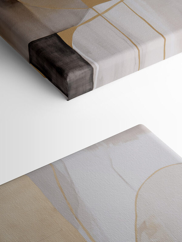 Painting of a white and grey art