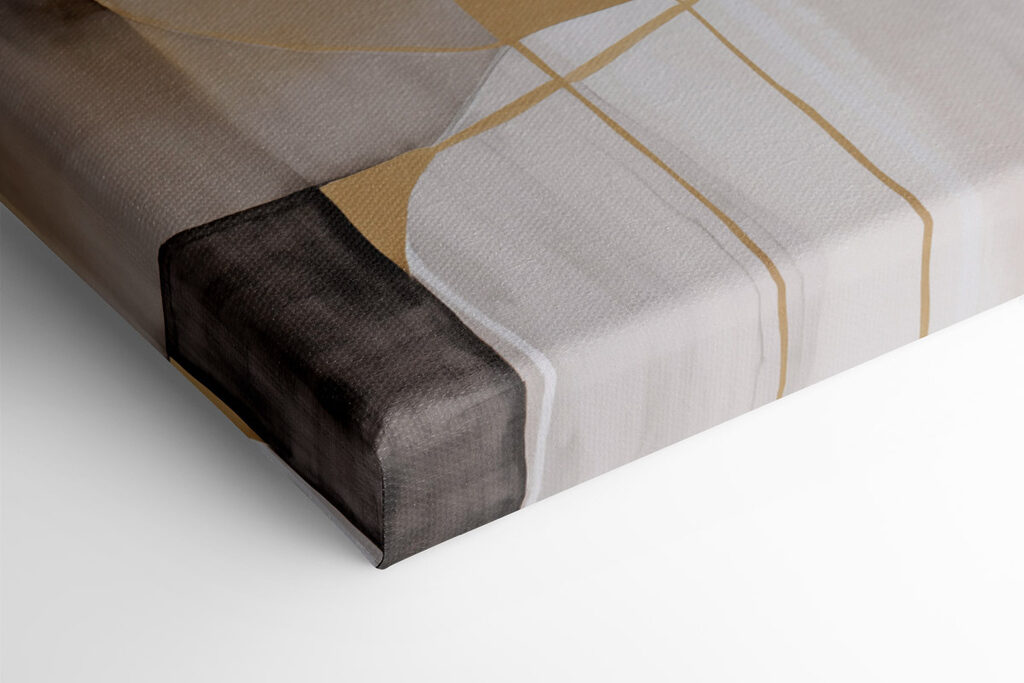Painting of a white and grey art