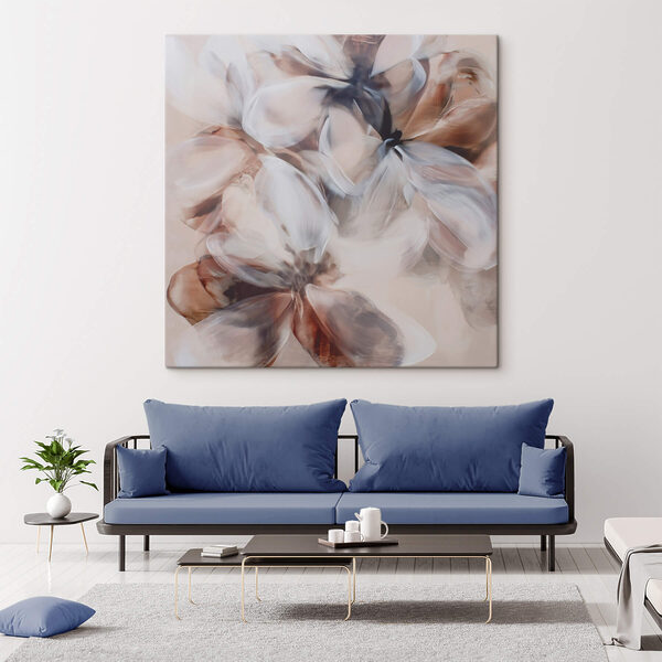 Canvas Schilderijen Canvas Schilderijen Schilderij van bloemen op een witte ondergrond (Artikelnummer: s47665)