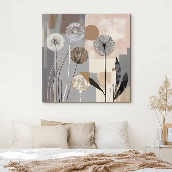 Painting of dandelions and plants Painting of dandelions and plants