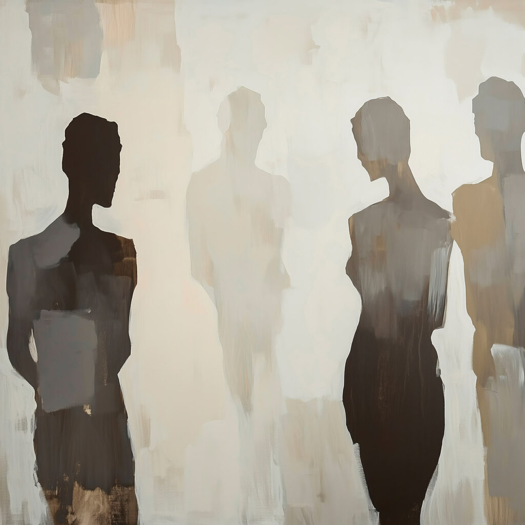 Group of people standing in a row Group of people standing in a row