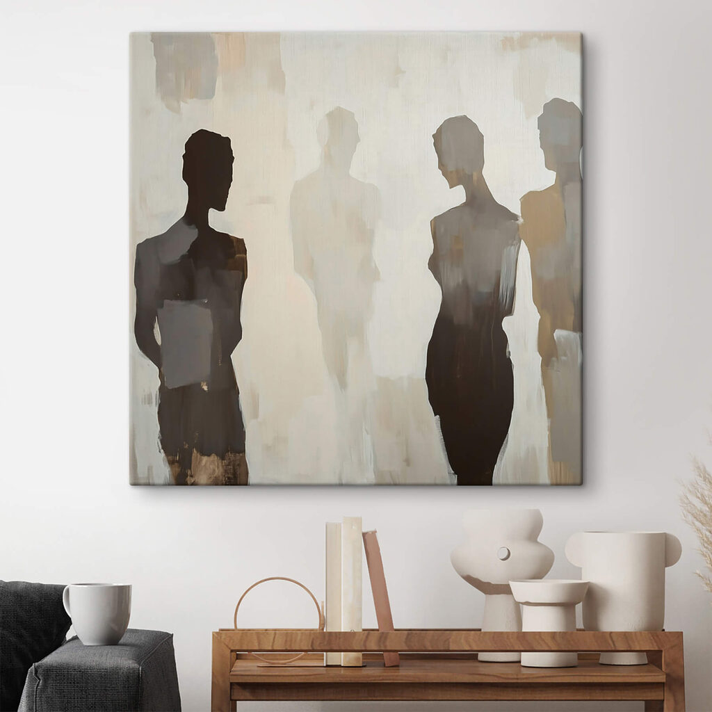 Group of people standing in a row Group of people standing in a row