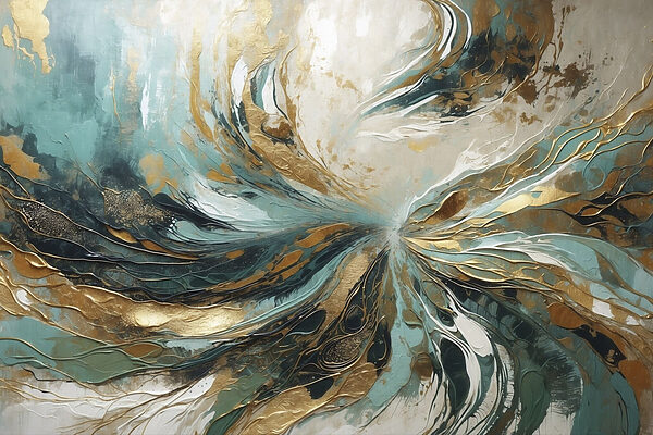Dynamic swirls of color and texture