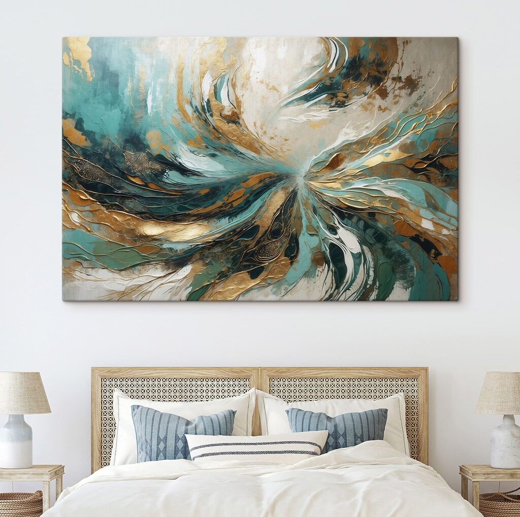 Dynamic swirls of color and texture