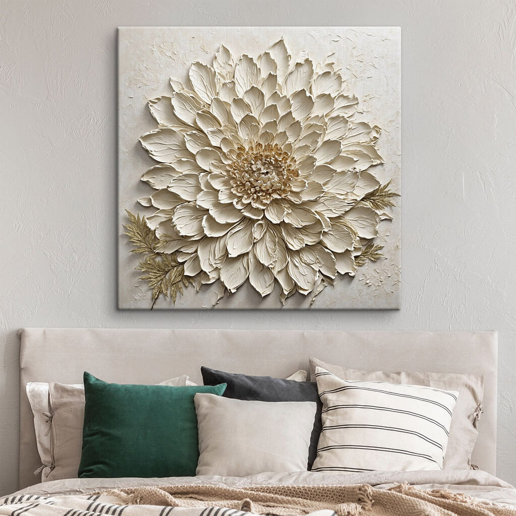 - Elegant floral relief art piece - Elegant floral relief art piece