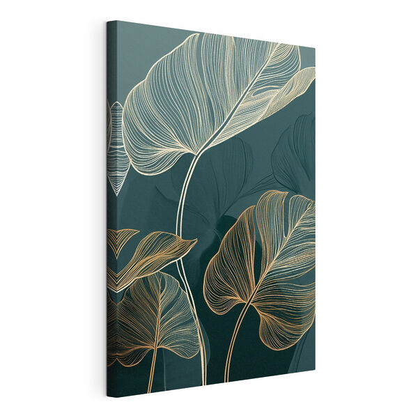 Canvas Schilderijen Elegante bladeren tegen een donkere achtergrond (Artikelnummer: s49372) Canvas Schilderijen Canvas Schilderijen Elegante bladeren tegen een donkere achtergrond (Artikelnummer: s49372)