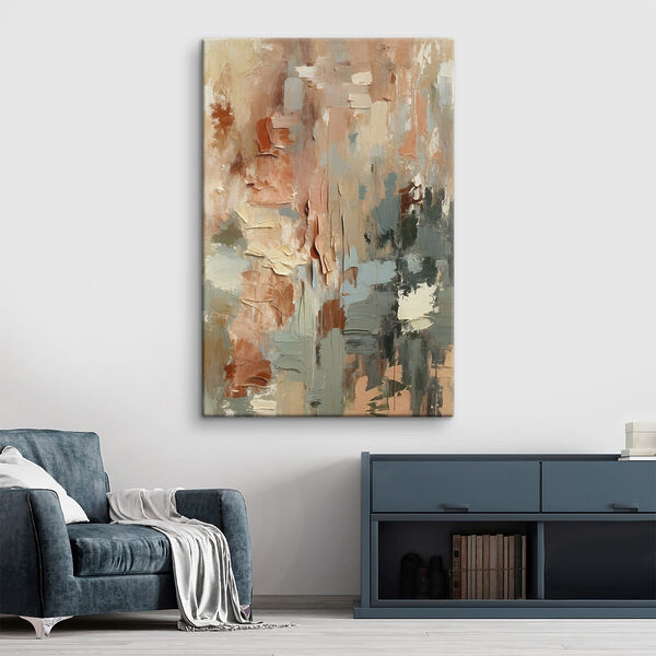 Canvas Schilderijen Canvas Schilderijen Een abstracte mix van zachte tinten (Artikelnummer: s47754)