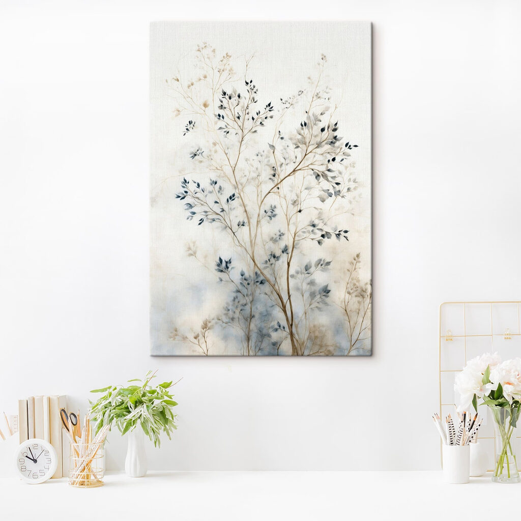 Painting of a tree with leaves Painting of a tree with leaves