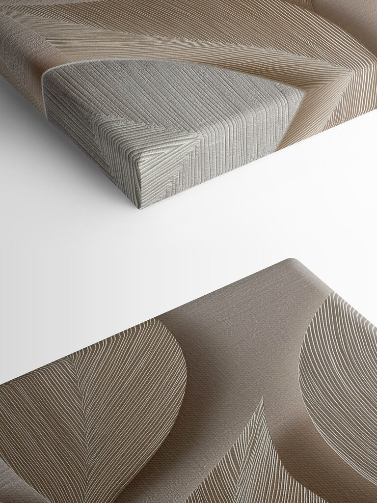 Elegant leaf patterns in neutral tones