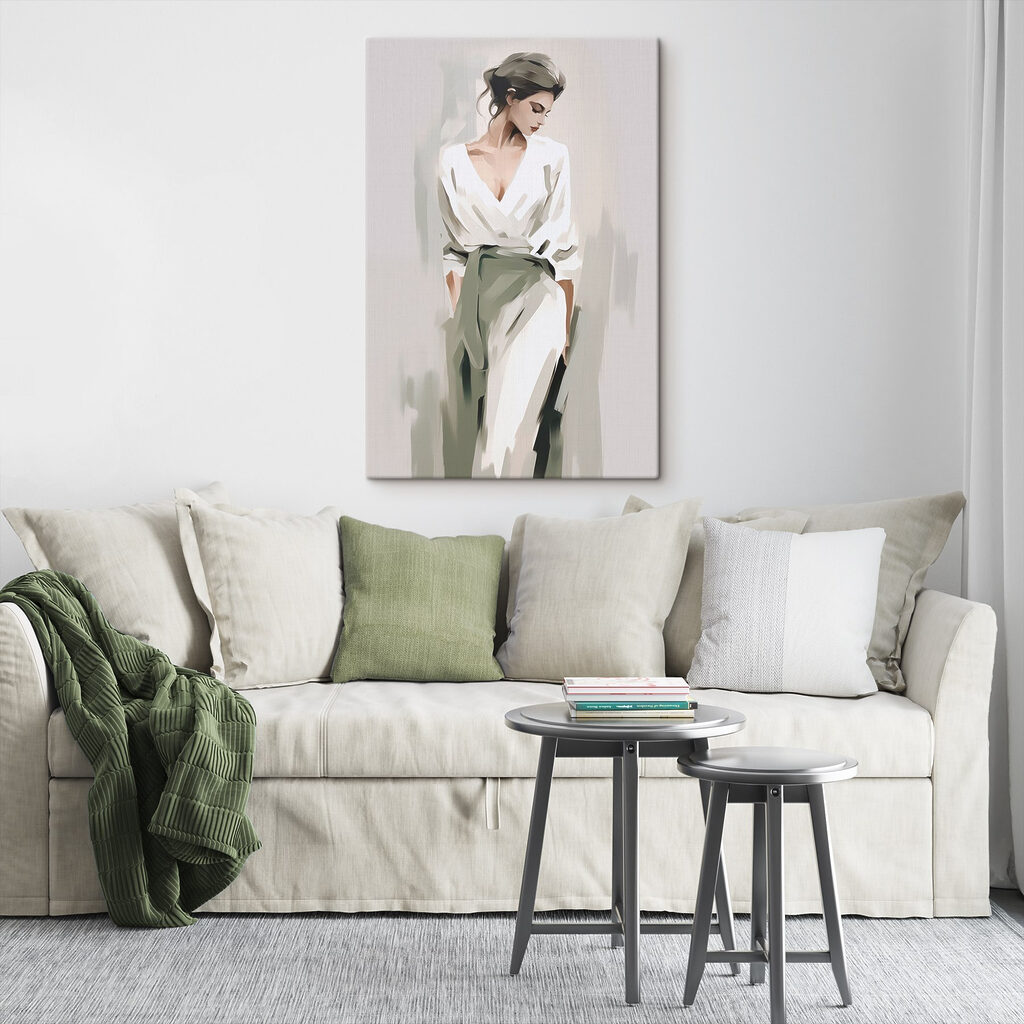 Woman in a white robe Woman in a white robe